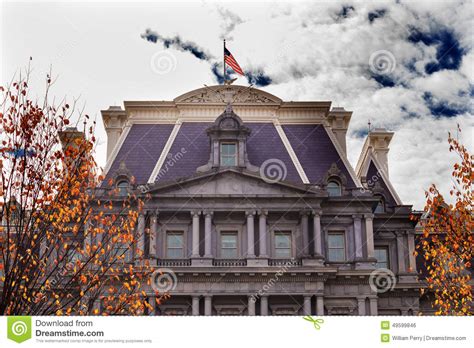 Old Executive Office Building Flag Washington Dc Stock Photo Image Of