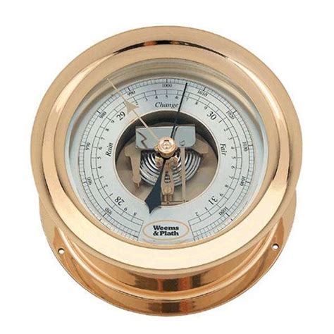 Weems and Plath Anniversary 7.5" Brass Barometer ! bac3082 j061123