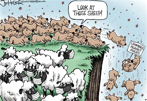 Editorial Cartoon Who Are The Real Sheep In The Face Mask Debate