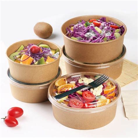 Available in a variety of colors and sizes. Online Shop Salad Bowl Packing Box Kraft Paper Box Food ...