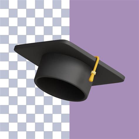Ilustración 3d Del Icono De La Educación Del Casquillo De La Graduación