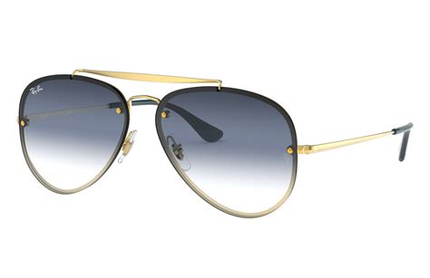 Blaze Aviator Sunglasses In Gold And Blue And Grey Rb3584n Ray Ban® Gb