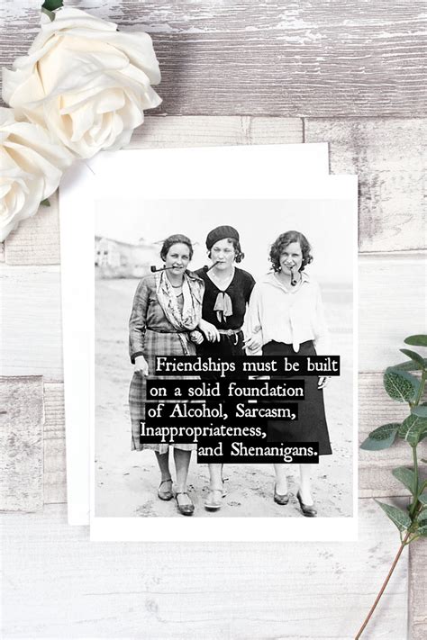 Card Funny Friendship Card Friendships Must Be Built On A Etsy