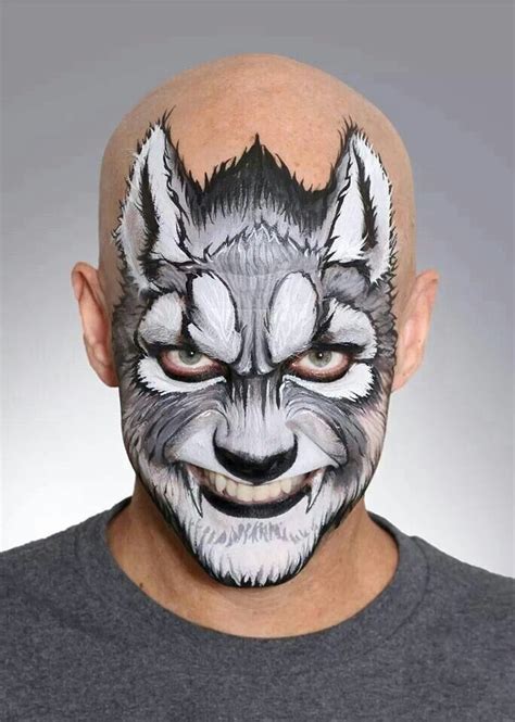 Pin By Chantal Klossek On Face Painting Face Painting Halloween Wolf