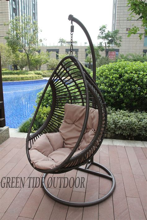 Outdoor Garden Patio Home Furniture Rattan Drop Hanging Swing Chair Pod