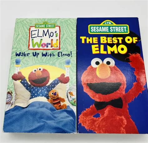 LOT OF Sesame Street VHS The Best Of Elmo Elmos World Wake Up