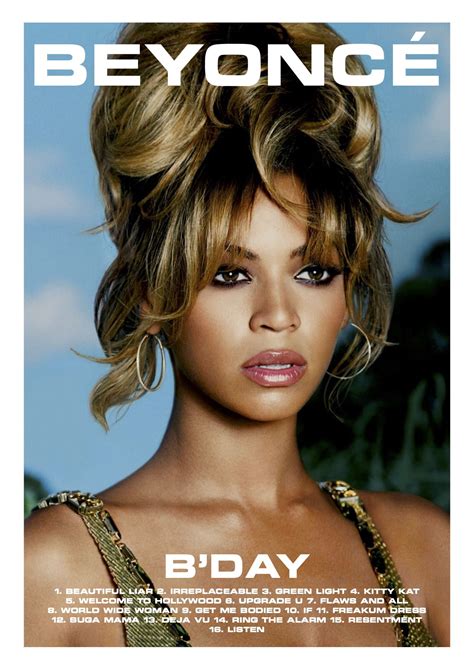 Bday Beyoncé Album Poster Music Poster Design Beyonce Album