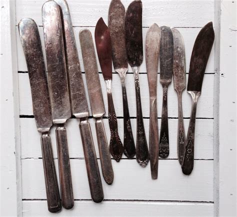 Items Similar To Old Silver Plate Butter Knives On Etsy