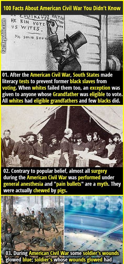 100 Interesting Facts About The American Civil War Revolutionary War