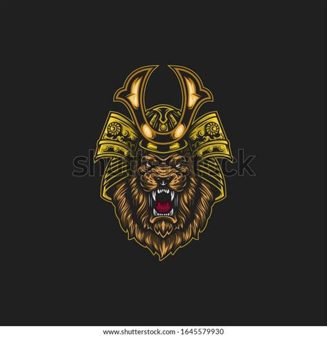 Samurai Lion Illustration Mascot Vector Stock Vector Royalty Free 1645579930 Shutterstock