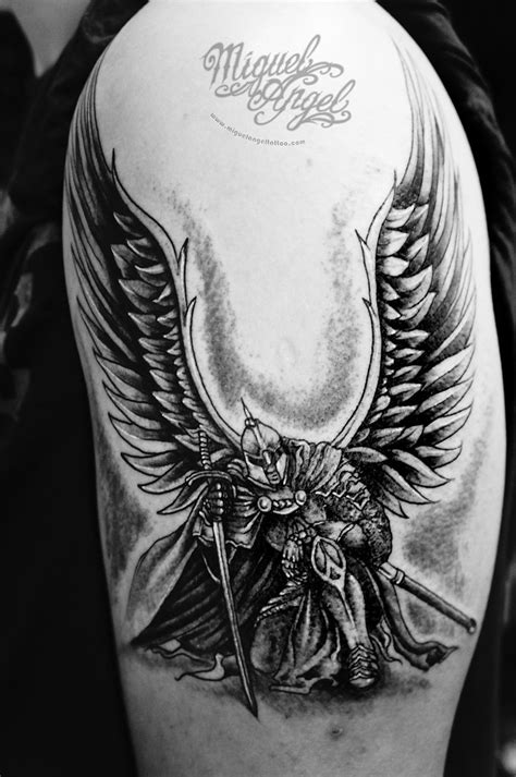 Custom Guardian Angel Tattoo Miguel Angel Custom Tattoo