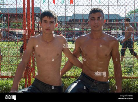 Wrestler Wrestlers Kirkpinar Oil Wrestling Championships Edirne Stock