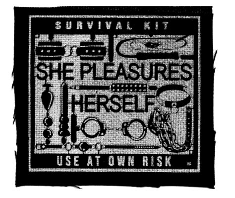 She Pleasures Herself 2 Patch Bat Cave Productions Gothic Post Punk Label And Mailorder