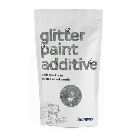 Hemway Silver Stars Glitter Paint Crystals For Emulsion Wallpaper