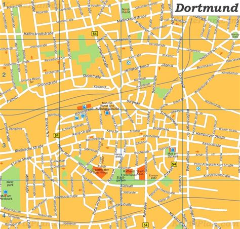Nachdem sie die großstadt verlassen haben, folgen sie nun dem kanal weiter richtung norden. Dortmund Innenstadtplan mit sehenswürdigkeiten
