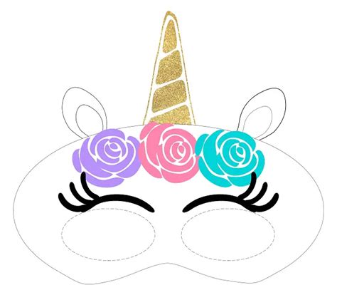 Unicorn Horn Sleep Eye Mask Printable Coloring Page No Longer