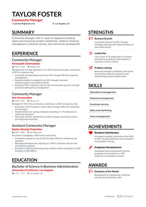Community Manager Resume Examples And Guide For 2022 Layout Skills