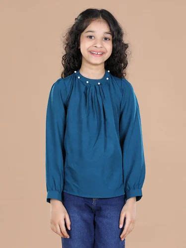 Casual Wear Cutiekins Girls Solid Top Size 4 To 16 Years Polyester