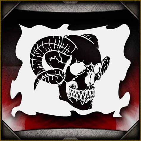 Skull 20 Airbrush Stencil Template For Painting Motorcycles