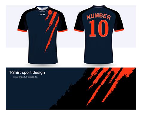 Soccer Jersey And T Shirt Sport Mockup Template Graphic Design For