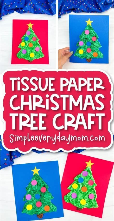 Christmas Tree Tissue Paper Craft For Kids Free Template In 2023