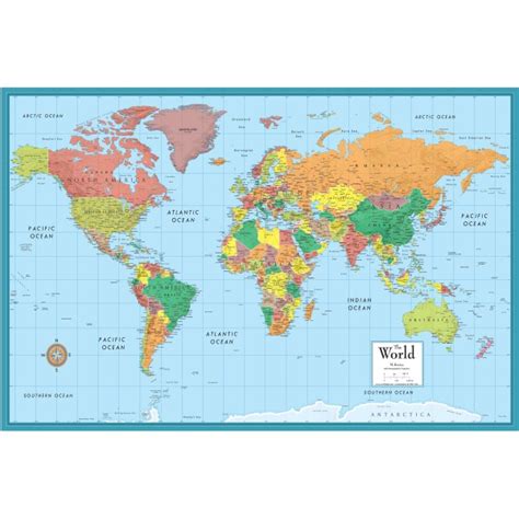 Rmc World Wall Map Poster Signature Series Swiftmaps