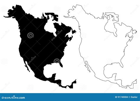 Norteamerica Mapa Vectorial Illustrator Eps Bc Maps Mapa Vectorial Eps
