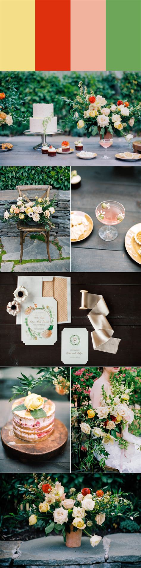 5 Sweet Spring Wedding Color Palette Ideas Junebug Weddings Spring
