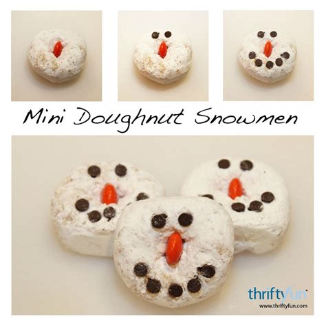 Mini Doughnut Snowmen My Frugal Christmas