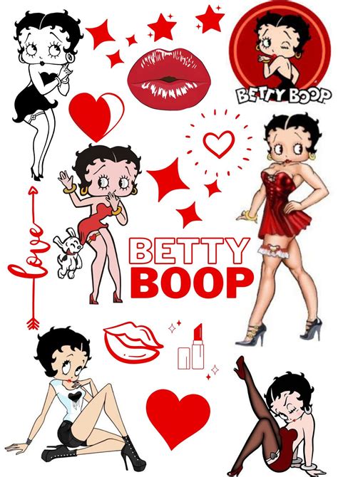 Betty Boop Instant Download Printable Stickers By Kaleserbia On Etsy In 2021 Betty Boop Art