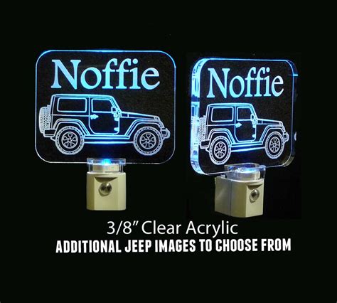 Personalized Jeep Night Light Led Acrylic