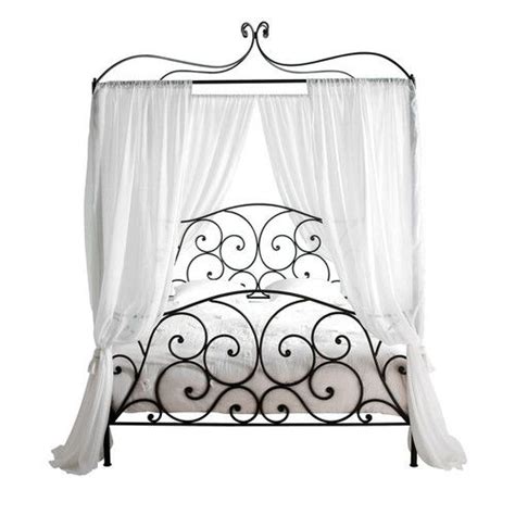 Lit Baldaquin X En M Tal Marron Maisons Du Monde Iron Bed