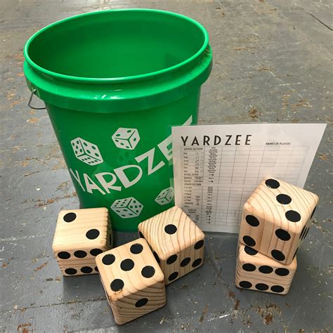 Classic Yahtzee Yardzee Outdoor Dice Game Green Bucket Thedepot