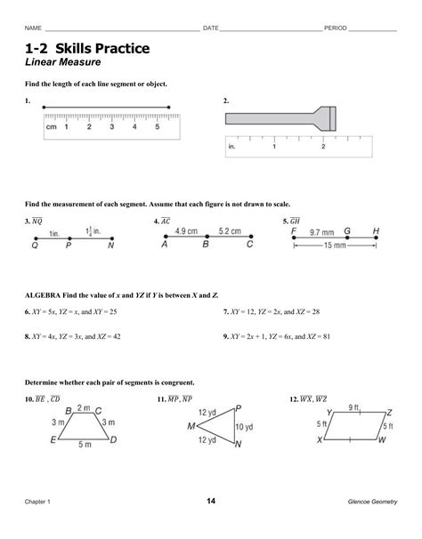 Linear Measurements Worksheet