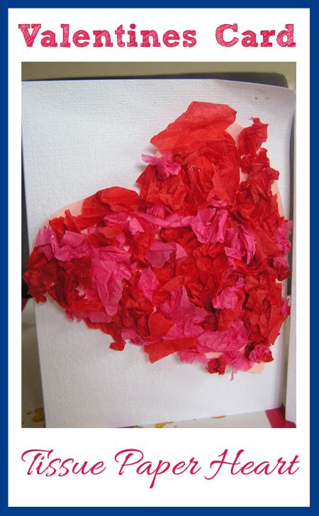 Simple Toddler Craft For Valentines Day Tissue Paper Heart Cards