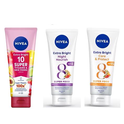 Jual NIVEA Body Serum Extra White Day Night 10 Super Vitamin