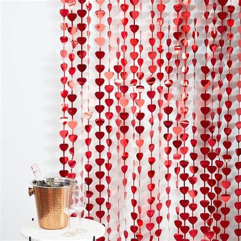 Red Heart Backdrop Valentines Decor Red Party Decor Etsy