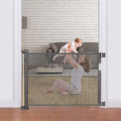 Retractable Baby Gate Mesh Safety Gate For Babies And
