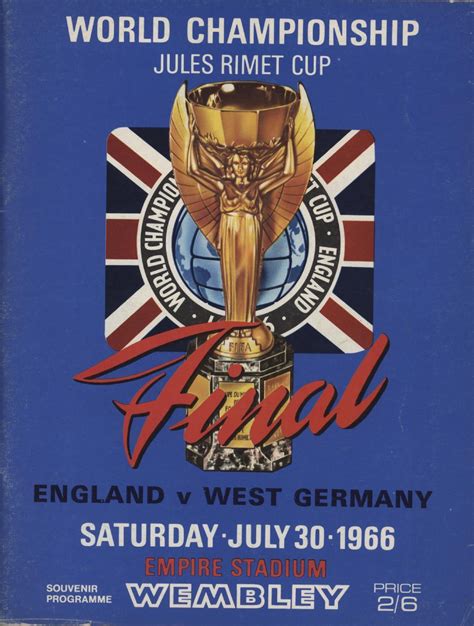 england v west germany 1966 world cup final football programme world cup football programmes