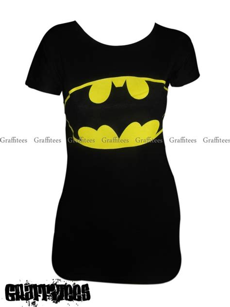 Womens Black Batman T Shirt Black Printed Batman By Graffiteesco £12