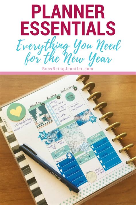 Planner Essentials For The New Year Busy Being Jennifer