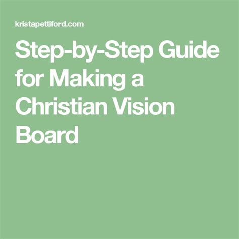 Step By Step Guide For Making A Christian Vision Board Christian