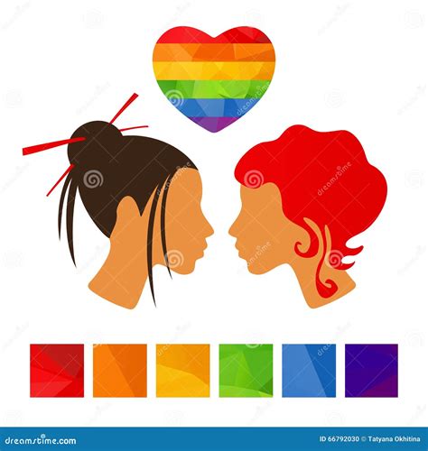 two lesbian girls stock vector illustration of happy 66792030