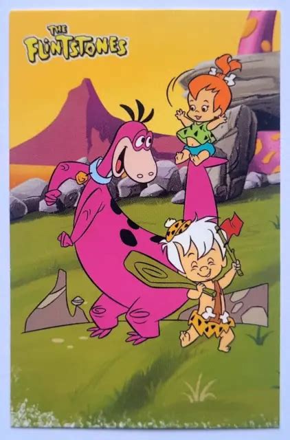 2023 Hanna Barbera Card Dkv 026 The Flintstones Dino Pebbles Bamm Bamm