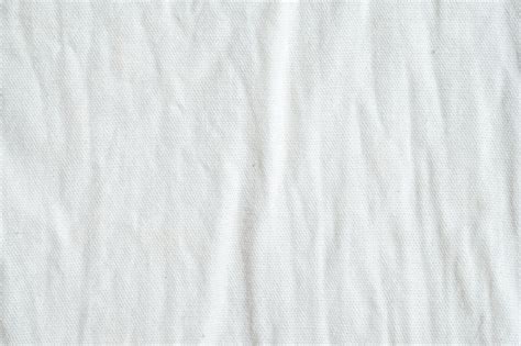 Premium Photo Wrinkled White Cotton Fabric Texture