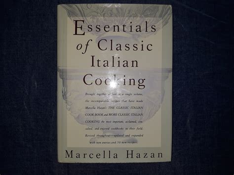 Essentials Of Classic Italian Cooking 1992 ~ By Marcella Hazan Eborn Books