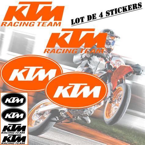 Stickers Autocollant Ktm Racing Team 01 Tuningmoto Destock Stickers