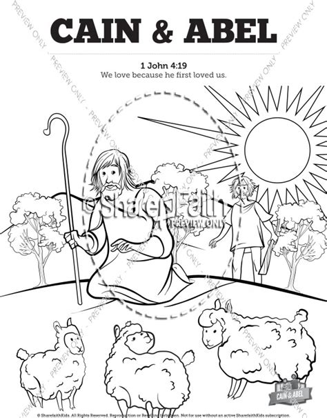 Cain and Abel Bible Coloring Pages | Sunday School Coloring Pages