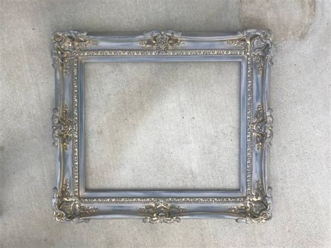 20x24 Vintage Gray Shabby Chic Frames Baroque Frame For Canvas Large