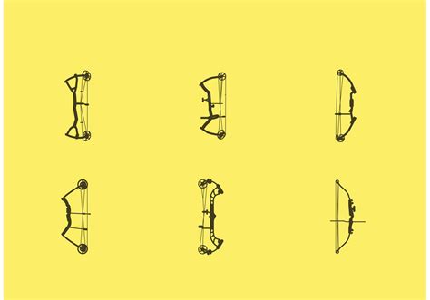 Compound Bow Vectors On Yellow Download Free Vector Art Stock